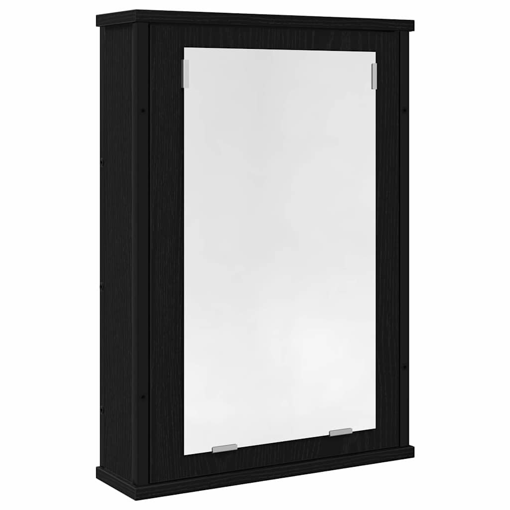 Ντουλάπι Καθρέφτη Μπάνιου Μαύρο Δρυς 42 x 12 x 60 εκ. από Τεχνητό Ξύλο - Pakobazaar