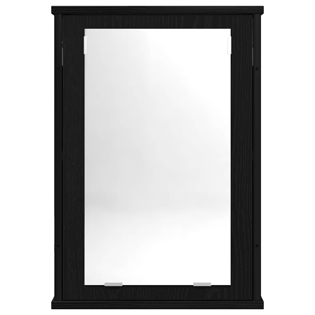 Ντουλάπι Καθρέφτη Μπάνιου Μαύρο Δρυς 42 x 12 x 60 εκ. από Τεχνητό Ξύλο - Pakobazaar