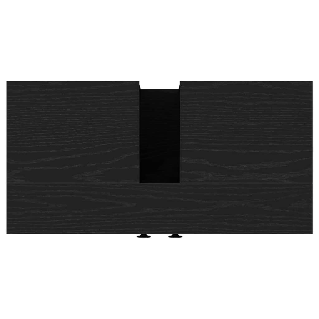 Ντουλάπι Νιπτήρα Μπάνιου Μαύρο Δρυς 60x30x60 εκ. από Τεχνητό Ξύλο - Pakobazaar