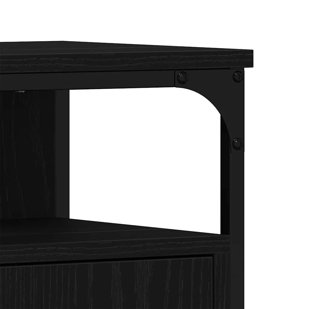 Ντουλάπι Νιπτήρα Μπάνιου Μαύρο Δρυς 60x30x60 εκ. από Τεχνητό Ξύλο - Pakobazaar