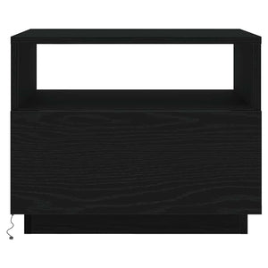 Τραπεζάκι Σαλονιού με Φωτάκια LED Μαύρη Δρυς 50x49x40 εκ. - Pakobazaar