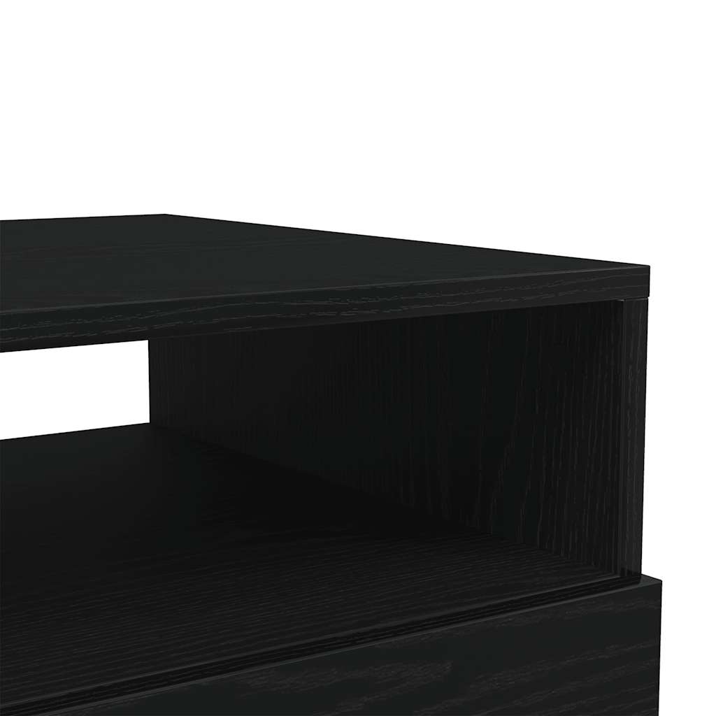 Τραπεζάκι Σαλονιού με Φωτάκια LED Μαύρη Δρυς 50x49x40 εκ. - Pakobazaar