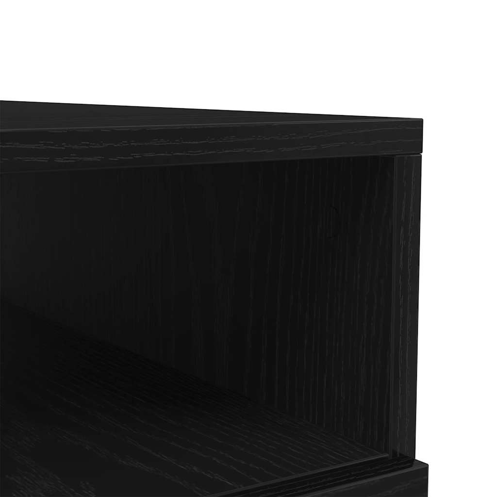 Τραπεζάκι Σαλονιού με Φωτάκια LED Μαύρη Δρυς 90x49x40 εκ. - Pakobazaar