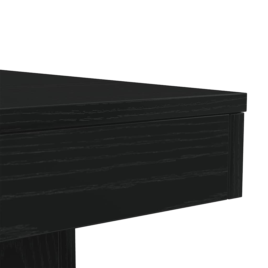 Τραπεζάκι Σαλονιού με Φωτάκια LED Μαύρη Δρυς 90x50x40 εκ. - Pakobazaar