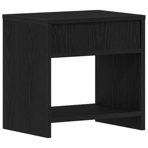 Κομοδίνο Μαύρο Δρυς 40 x 30 x 40 εκ. από Επεξεργασμένο Ξύλο - Pakobazaar