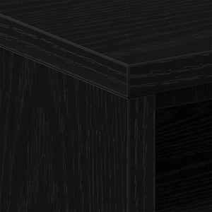 Κομοδίνο Μαύρο Δρυς 40 x 30 x 40 εκ. από Επεξεργασμένο Ξύλο - Pakobazaar