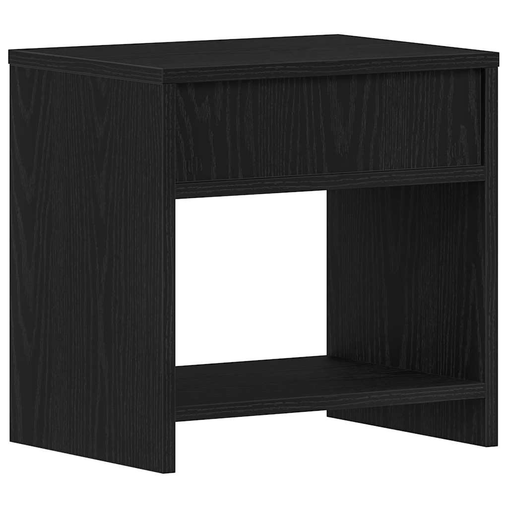 Κομοδίνα 2 τεμ. Μαύρη Δρυς 40x30x40 εκ. από Τεχνητό Ξύλο - Pakobazaar