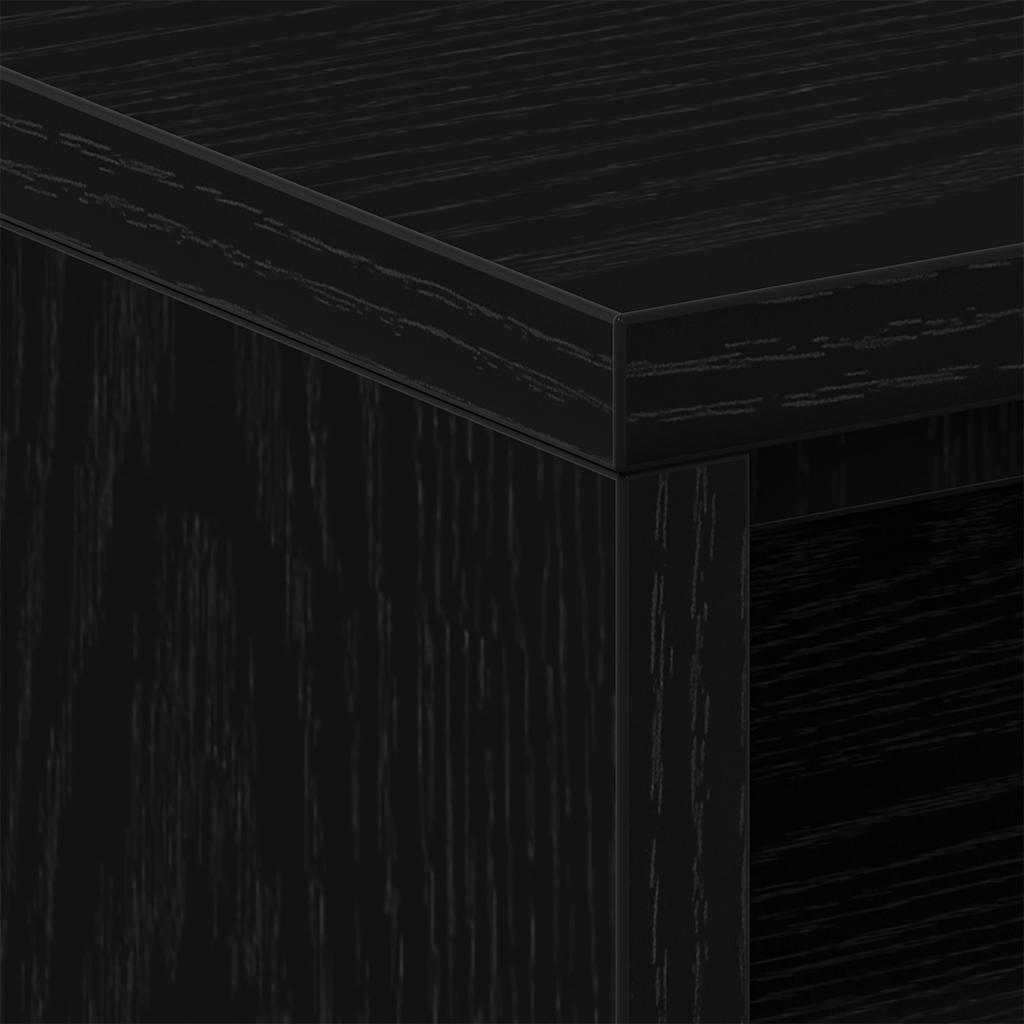 Κομοδίνα 2 τεμ. Μαύρη Δρυς 40x30x40 εκ. από Τεχνητό Ξύλο - Pakobazaar