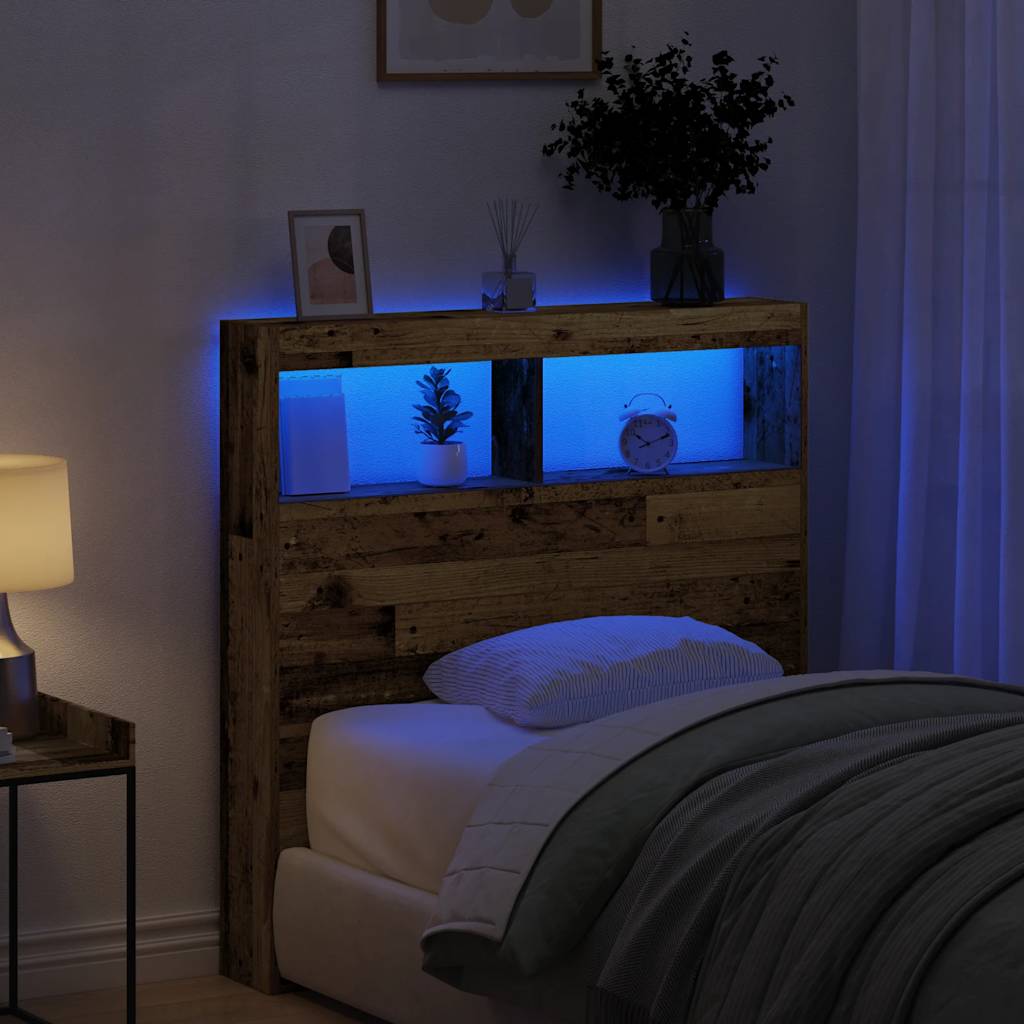 Κεφαλάρι με Αποθηκευτικό Χώρο & LED 100x17x102 εκ. - Pakobazaar