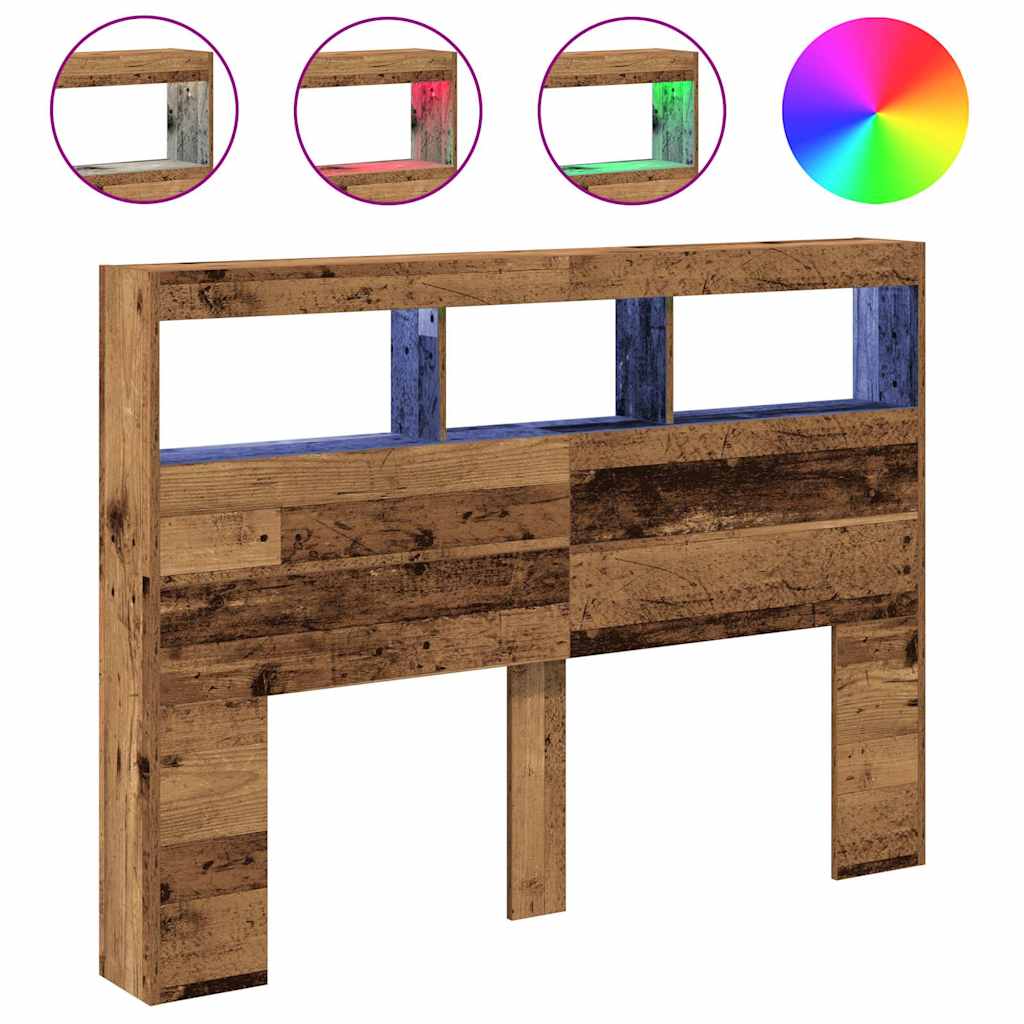 Κεφαλάρι με Αποθηκευτικό Χώρο & LED 140x17x102 εκ. - Pakobazaar