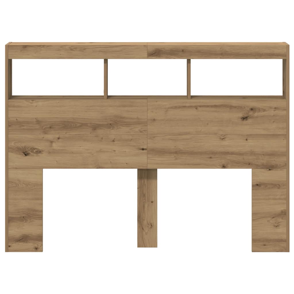 Κεφαλάρι με Αποθηκευτικό Χώρο & LED Artisan Δρυς 140x17x102 εκ. - Pakobazaar