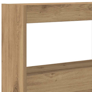 Κεφαλάρι με Αποθηκευτικό Χώρο & LED Artisan Δρυς 140x17x102 εκ. - Pakobazaar