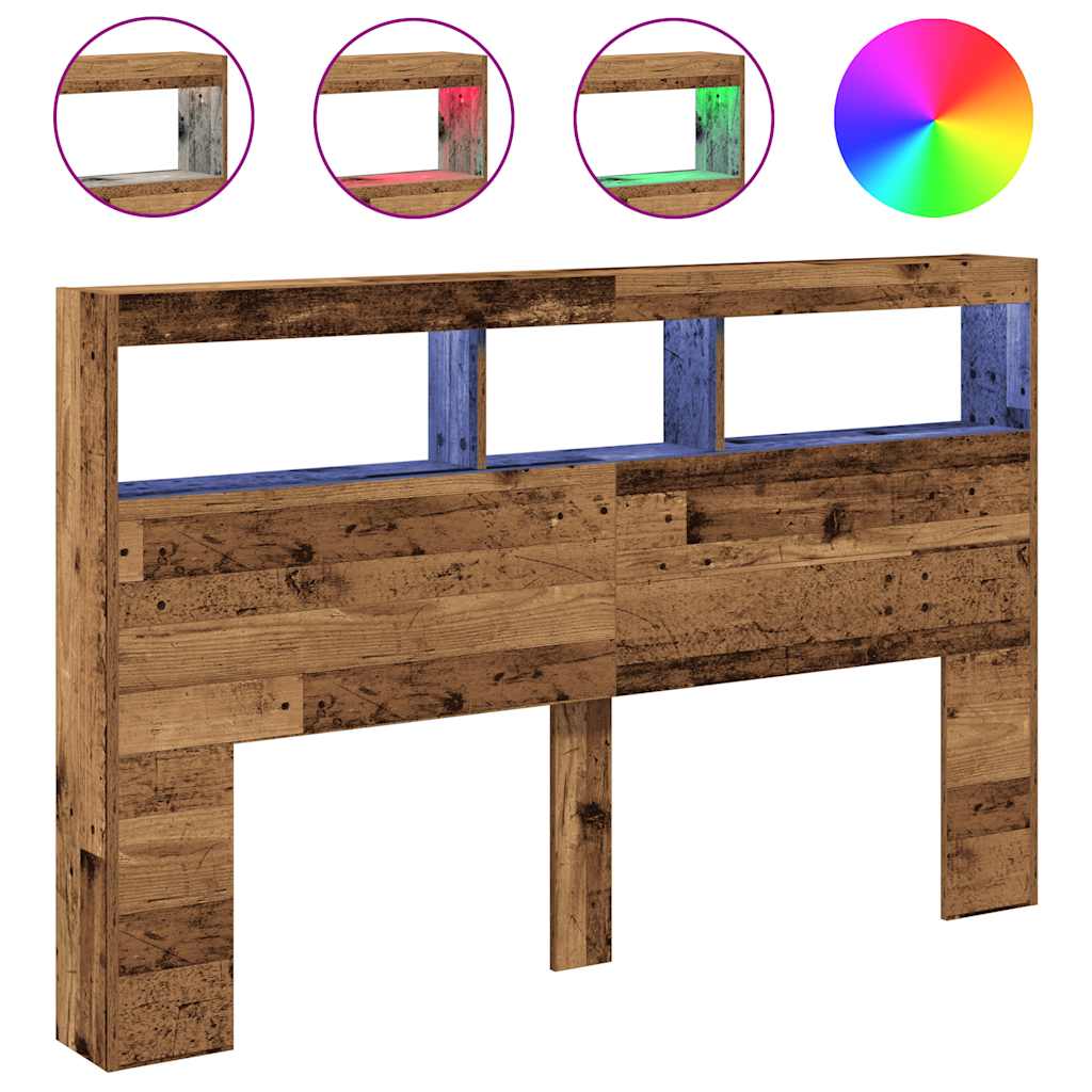 Κεφαλάρι με Αποθηκευτικό Χώρο & LED 160x17x102 εκ. - Pakobazaar