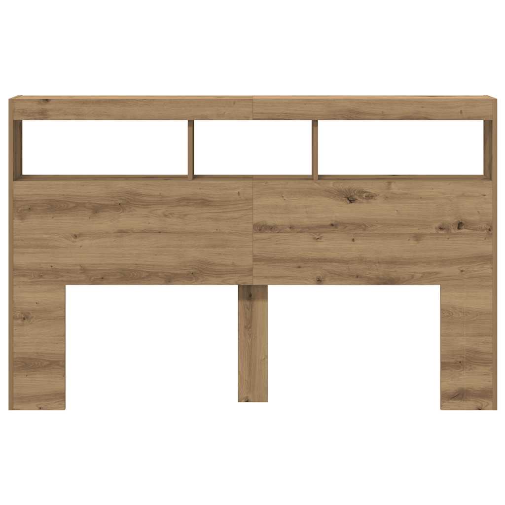 Κεφαλάρι με Αποθηκευτικό Χώρο & LED Artisan Δρυς 160x17x102 εκ. - Pakobazaar