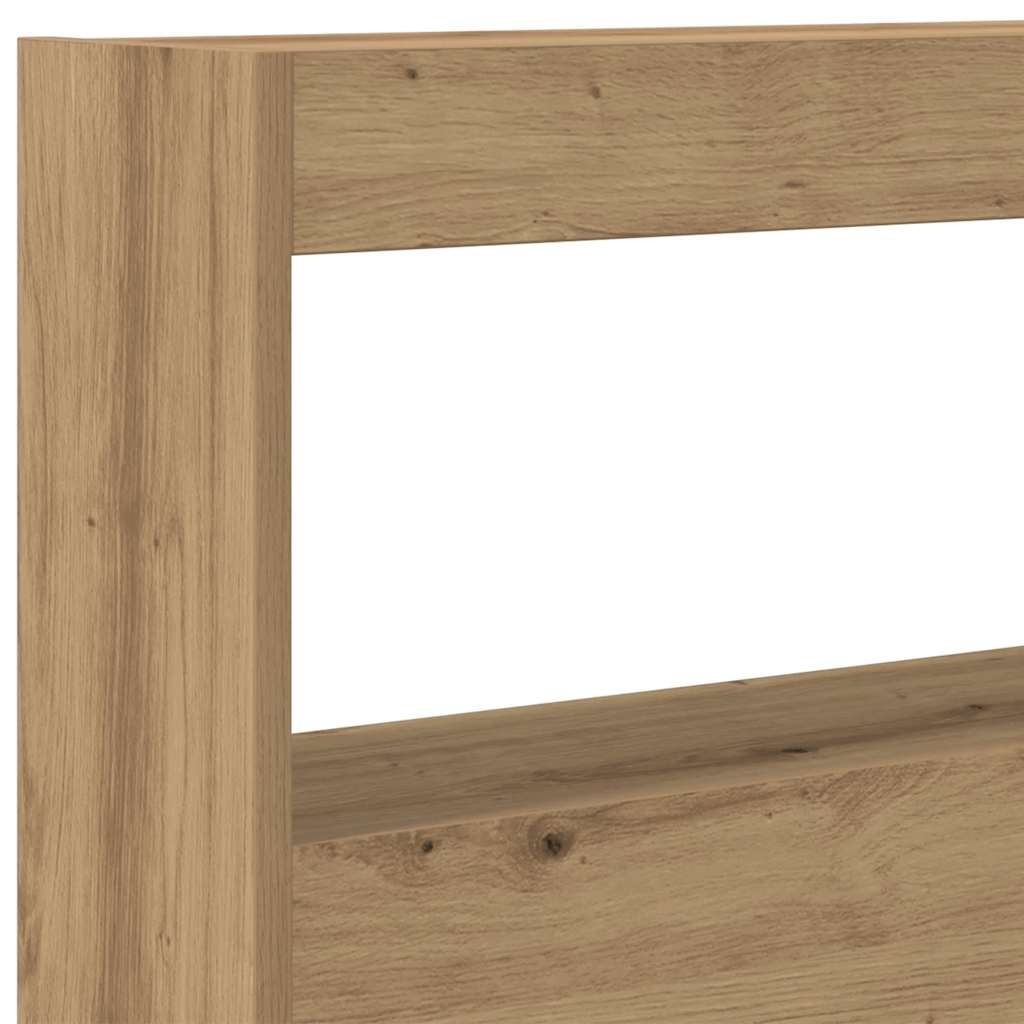 Κεφαλάρι με Αποθηκευτικό Χώρο & LED Artisan Δρυς 180x17x102 εκ. - Pakobazaar