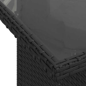 Σαλόνι Κήπου Σετ 11 Τεμαχίων Μαύρο Συνθετικό Ρατάν με Μαξιλάρια - Pakobazaar