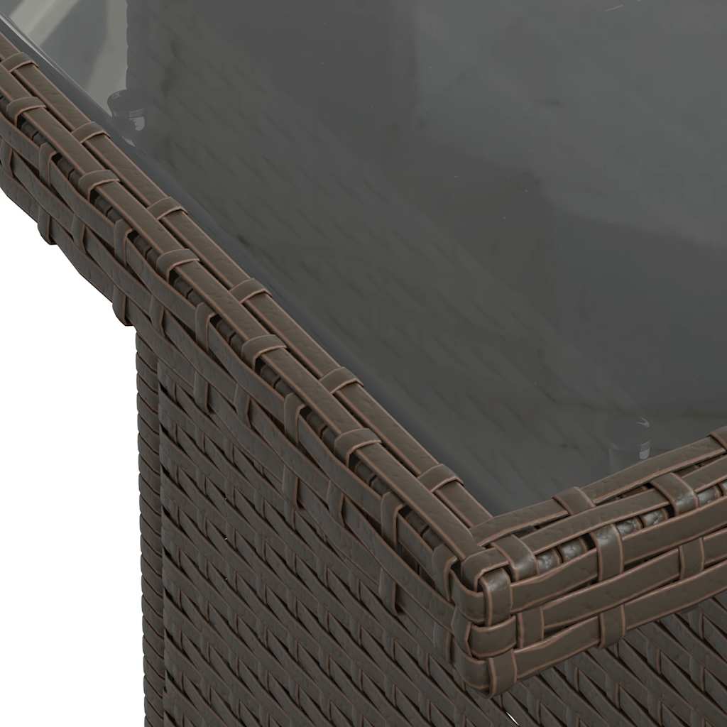 Σαλόνι Κήπου Σετ 7 Τεμαχίων Καφέ Συνθετικό Ρατάν με Μαξιλάρια - Pakobazaar