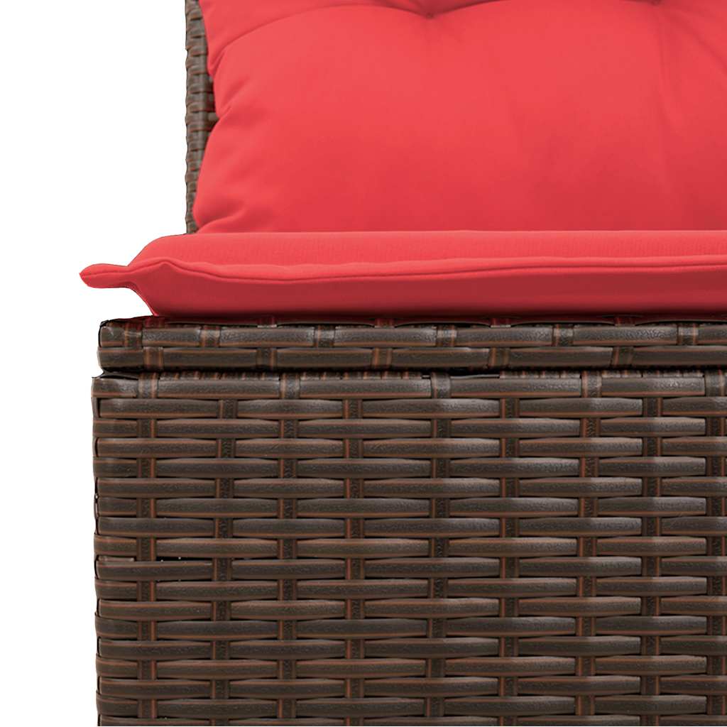 Σαλόνι Κήπου 6 Τεμαχίων Καφέ Συνθετικό Ρατάν Μαξιλάρια Ακακία - Pakobazaar