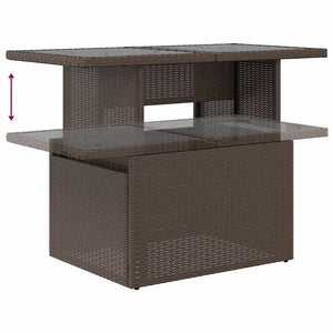 Σαλόνι Κήπου 11 Τεμαχίων Καφέ από Συνθετικό Ρατάν με Μαξιλάρια - Pakobazaar