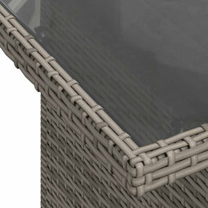 Σετ Σαλονιού Κήπου 7 τεμ. Γκρι Συνθετικό Ρατάν με Μαξιλάρια - Pakobazaar
