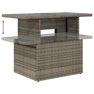 Σετ Σαλονιού Κήπου 7 τεμ. Γκρι Συνθετικό Ρατάν με Μαξιλάρια - Pakobazaar