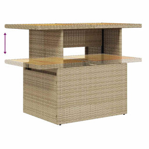 Σαλόνι Κήπου Σετ 8 τεμ. Μπεζ Συνθετικό Ρατάν με Μαξιλάρια