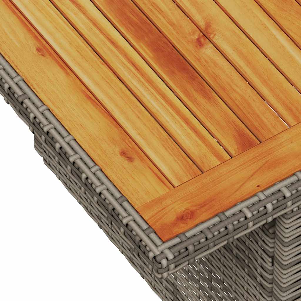 9 τεμαχίων σετ καναπέδες κήπου με μαξιλάρια Γκρι Ακακία