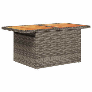 Σαλόνι Κήπου 10 Τεμαχίων Γκρι Συνθετικό Ρατάν Μαξιλάρια Ακακία