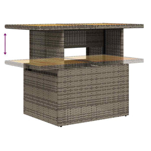 Σαλόνι Κήπου 5 Τεμαχίων Γκρι από Συνθετικό Ρατάν με Μαξιλάρια