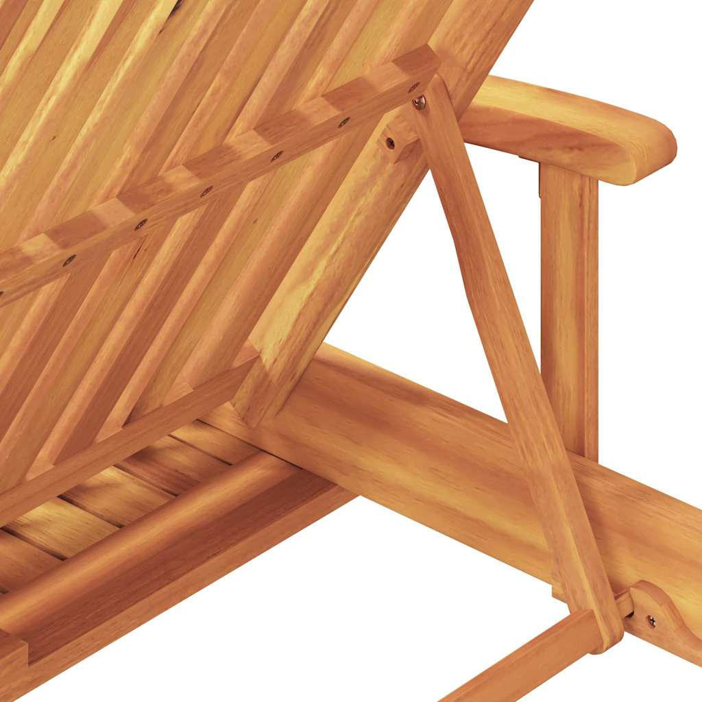 Ξαπλώστρα με μαξιλάρι Taupe 200 x 67 x 84εκ Μασίφ ξύλο ακακίας - Pakobazaar