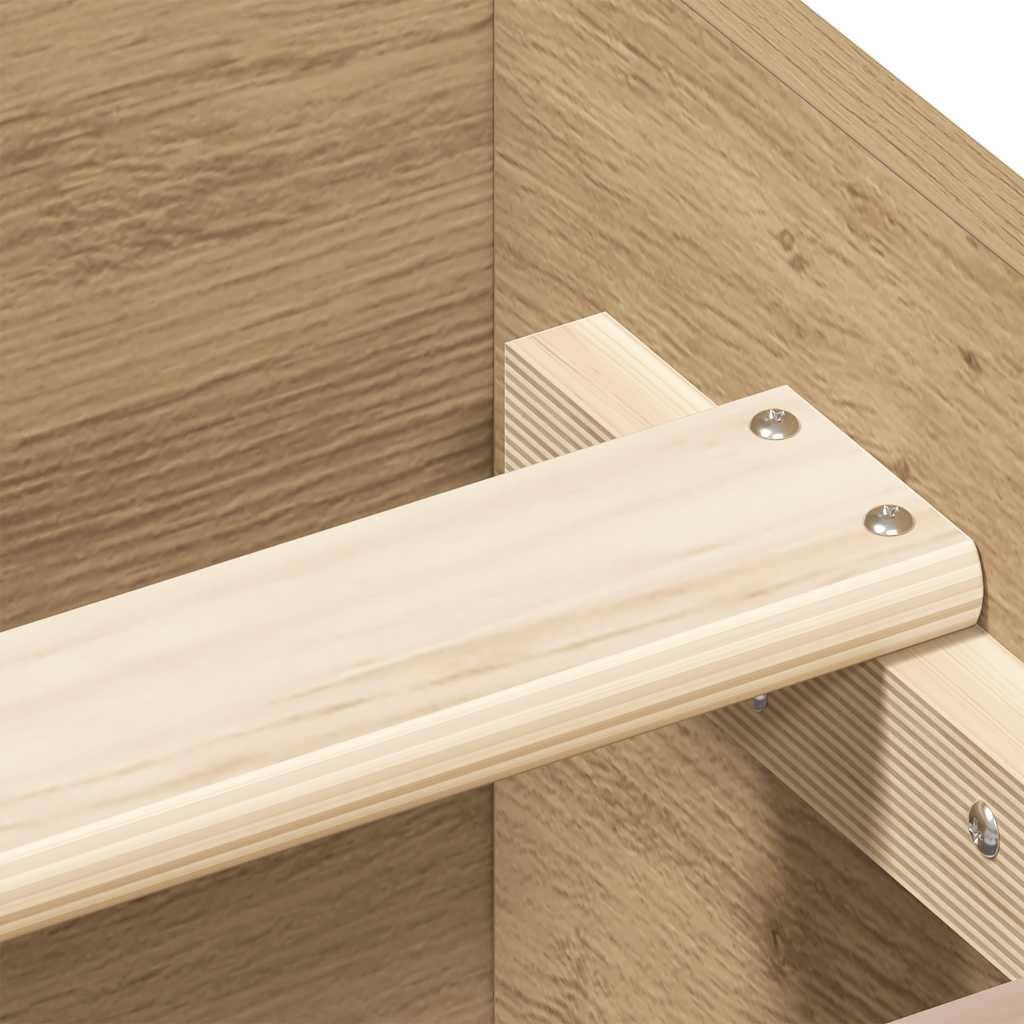 Πλαίσιο κρεβατιού χωρίς στρώμα καφέ δρυς 140x200 cm