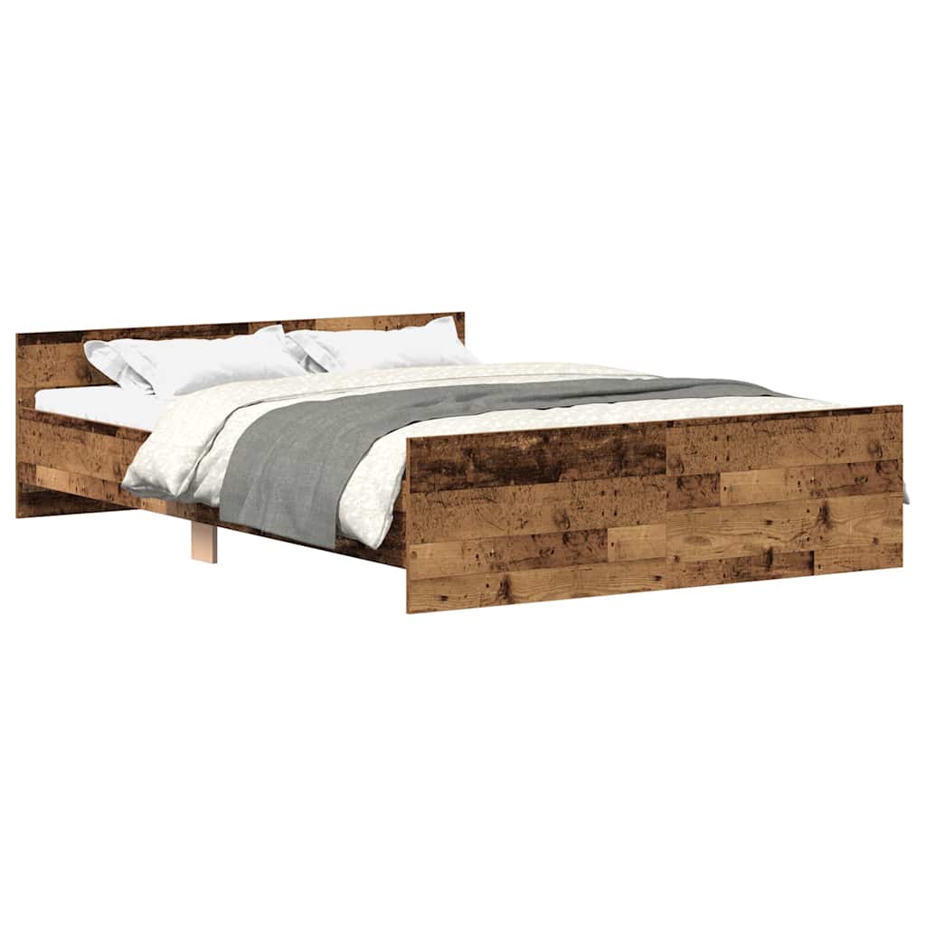 Πλαίσιο κρεβατιού χωρίς στρώμα 140x190 εκ. Επεξεργασμένο Ξύλο - Pakobazaar