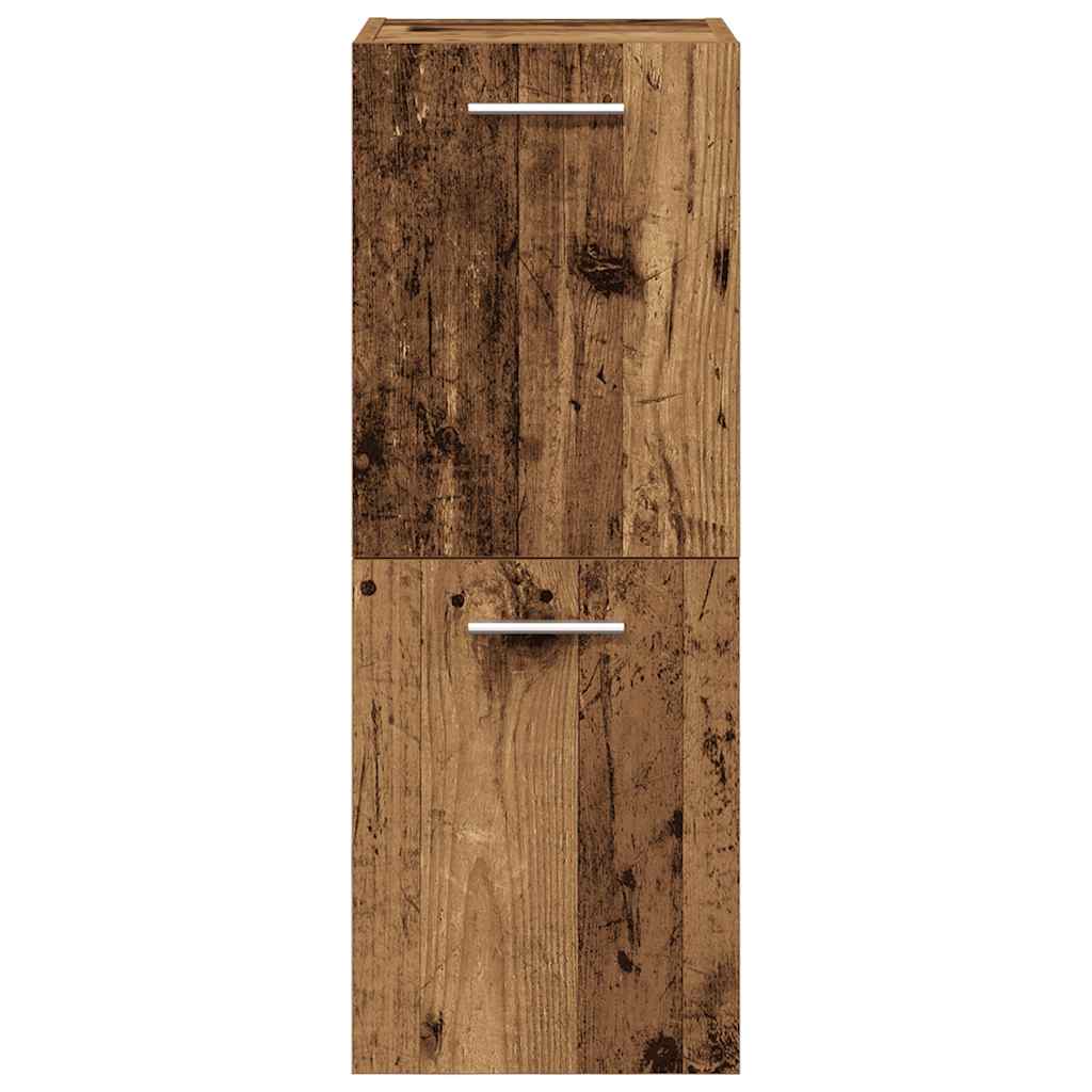 Σετ Επίπλων Μπάνιου 5Τεμαχίων Παλιό Ξύλο από Επεξεργασμένο Ξύλο - Pakobazaar