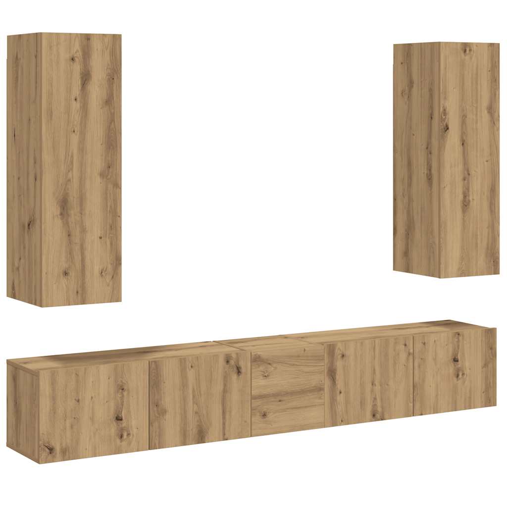 5 τεμαχίων σετ επίτοιχου ντουλαπιού τηλεόρασης - Pakobazaar