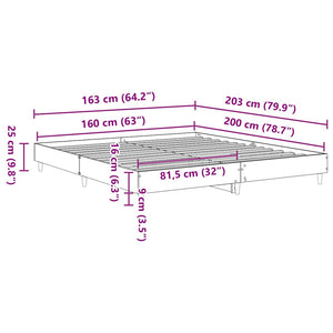 Πλαίσιο κρεβατιού χωρίς στρώμα 160x200 εκ. Επεξεργασμένο Ξύλο
