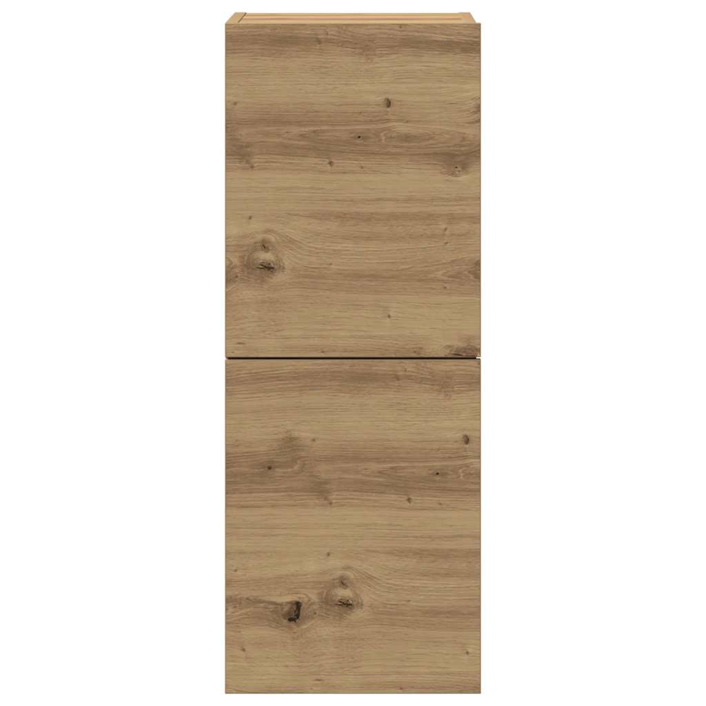 Σετ ντουλαπιών τηλεόρασης 4 τεμαχίων Επιτοίχιο Τεχνικής Δρυς - Pakobazaar