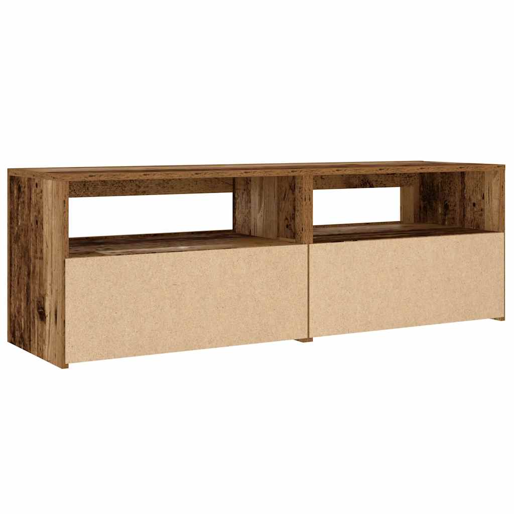 Κομοδίνα με LED 2 τεμ. Παλιό ξύλο 60 x 35 x 40 εκ. - Pakobazaar