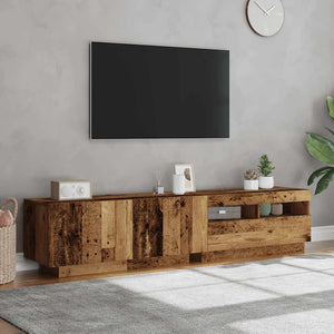 Έπιπλο Τηλεόρασης LED Όψη Παλαιού Ξύλου 180x35x40 εκ.Επεξ. Ξύλο - Pakobazaar