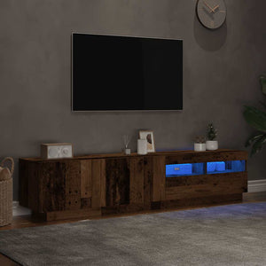 Έπιπλο Τηλεόρασης LED Όψη Παλαιού Ξύλου 180x35x40 εκ.Επεξ. Ξύλο - Pakobazaar