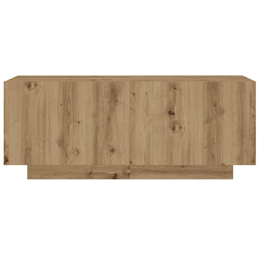 Έπιπλο Τηλεόρασης με LED Αρτισιανή Δρυς 260x35x40 εκ Επεξ.Ξύλο - Pakobazaar