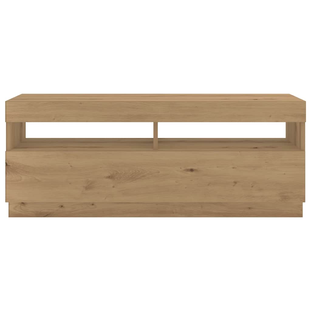 Έπιπλο Τηλεόρασης με LED Αρτισιανή Δρυς 300x35x40 εκ Επεξ.Ξύλο - Pakobazaar