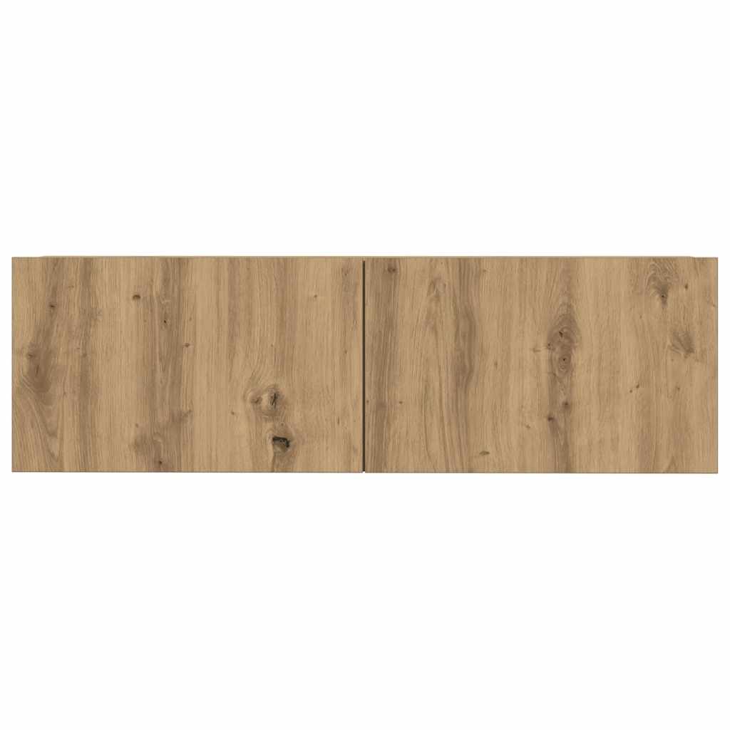 Σετ ντουλαπιών τηλεόρασης 7 τεμαχίων Επιτοίχιο Τεχνικής Δρυς