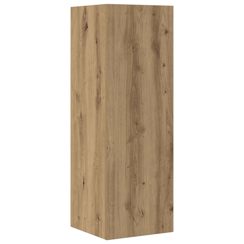 Σετ ντουλαπιών τηλεόρασης 4 τεμαχίων Επιτοίχιο Τεχνικής Δρυς