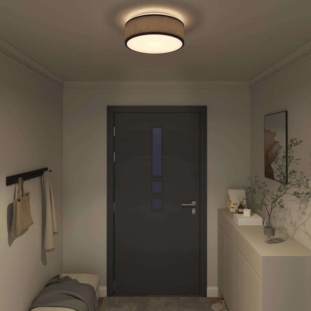 Λάμπα Οροφής με προβολείς Μαύρο 38 x 38 x 13,5 εκ ύφασμα - Pakobazaar