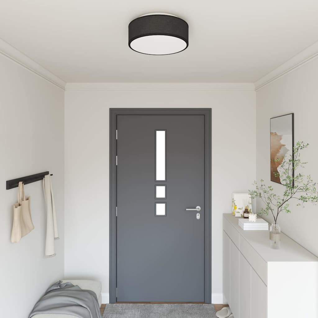 Λάμπα Οροφής με προβολείς Μαύρο 38 x 38 x 13,5 εκ ύφασμα - Pakobazaar