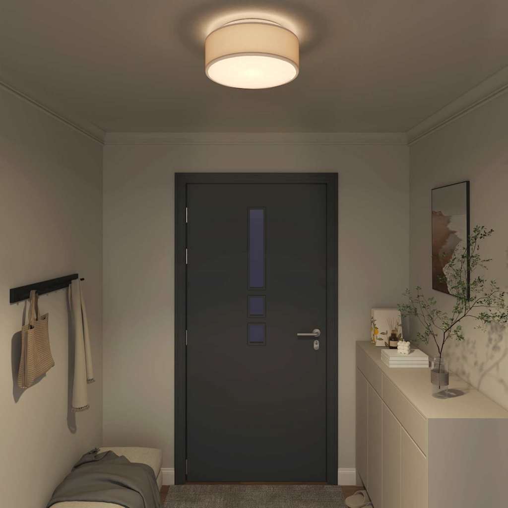 Λάμπα Οροφής με προβολείς Taupe 38 x 38 x 13,5 εκ ύφασμα - Pakobazaar