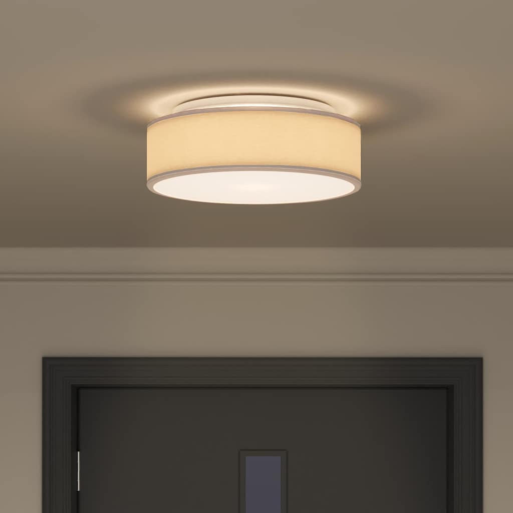 Λάμπα Οροφής με προβολείς Taupe 38 x 38 x 13,5 εκ ύφασμα - Pakobazaar