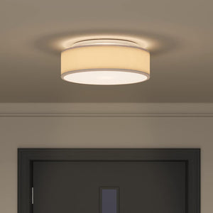 Λάμπα Οροφής με προβολείς Taupe 38 x 38 x 13,5 εκ ύφασμα - Pakobazaar