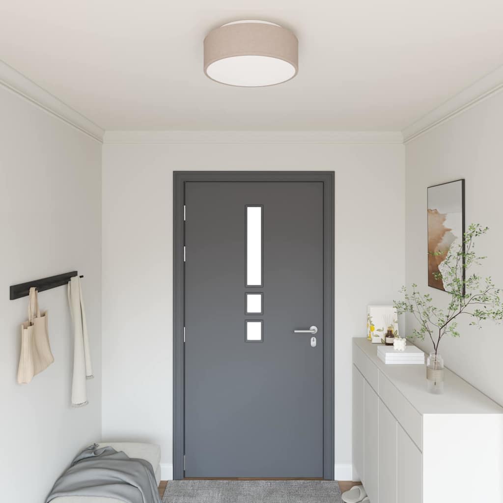 Λάμπα Οροφής με προβολείς Taupe 38 x 38 x 13,5 εκ ύφασμα - Pakobazaar