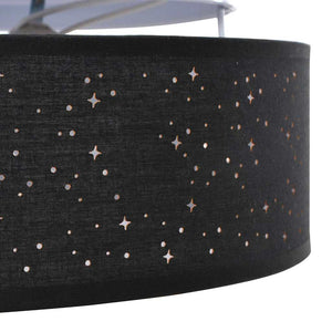 Λάμπα Οροφής με προβολείς Μαύρο 38 x 38 x 13,5 εκ ύφασμα - Pakobazaar